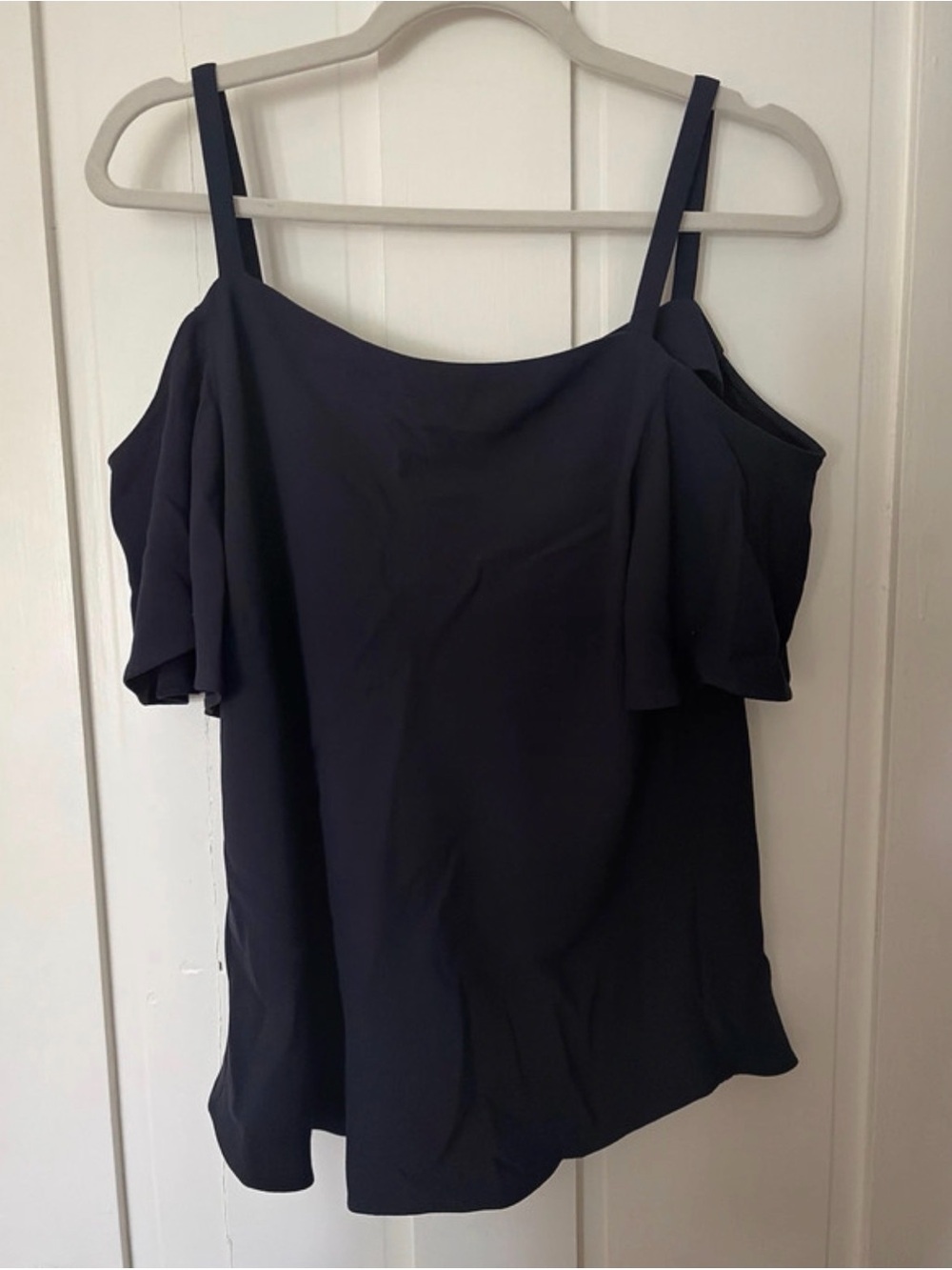 Ann Taylor Navy Cold-Shoulder Cami Top